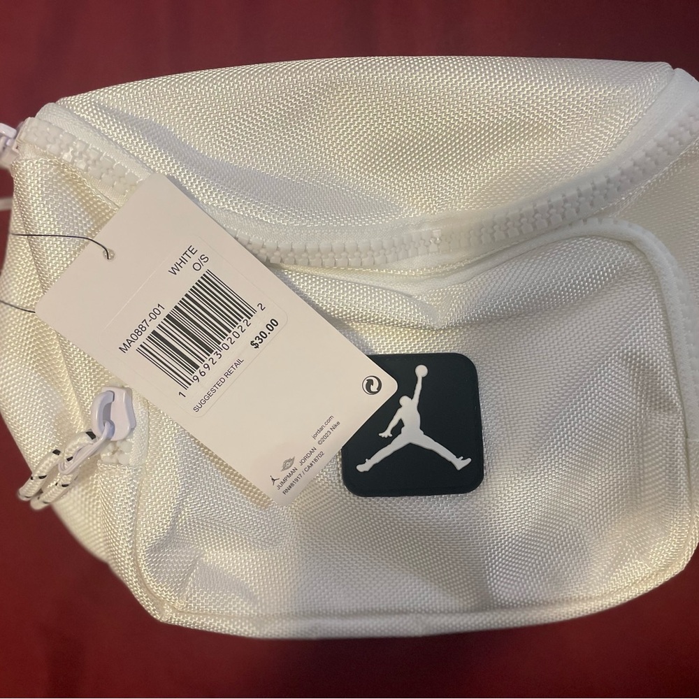 Jordan White Crossbody Bag with Iconic Logo